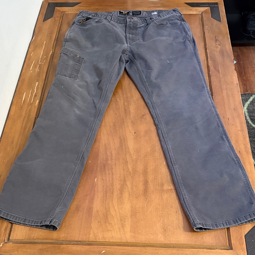 Ariat Rebar M4 Relaxed Straight Pants - Gray Size 34/32